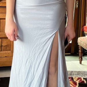 Strapless formal gown